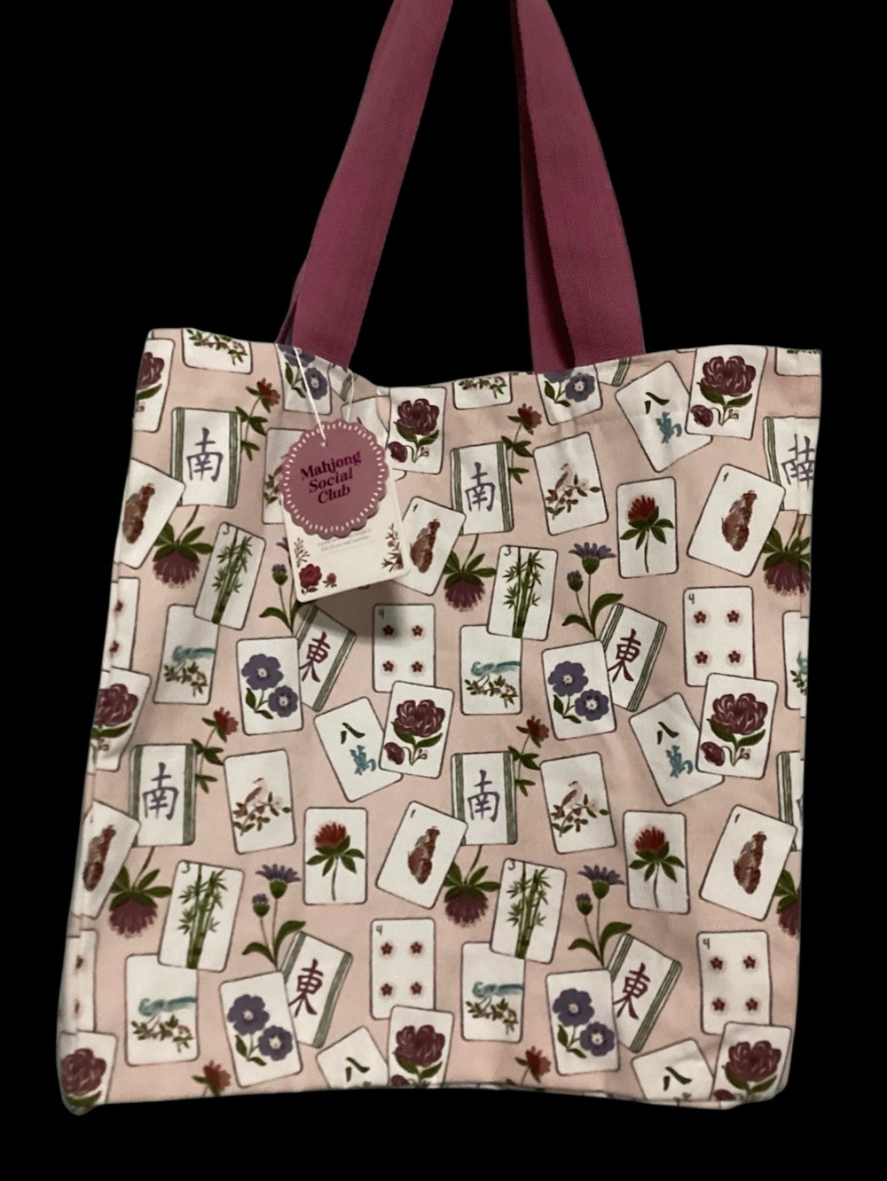 MAHJONG CANVAS TOTE BAG